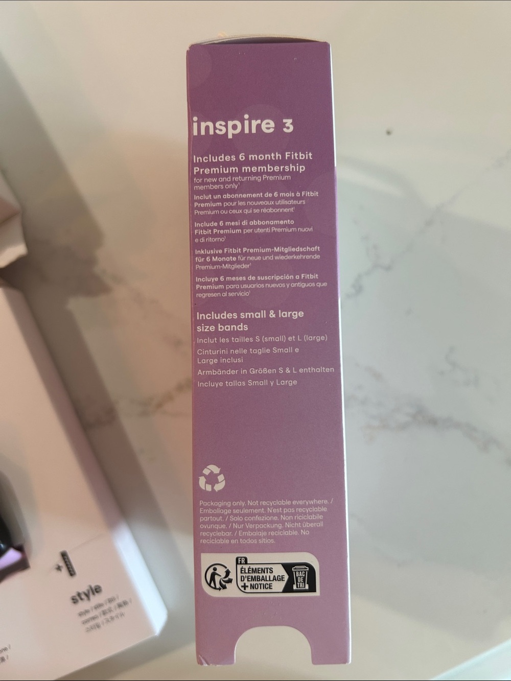 fitbit Inspire 3 Fitness Tracker - Lavender Pink Band - Picture 9 of 10